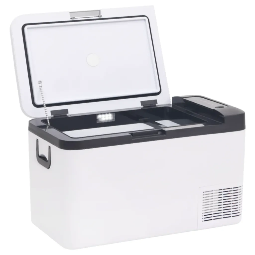 Borsa Frigo con Manico e Adattatore Nera e Bianca 25 L PP e PEcod mxl 102579