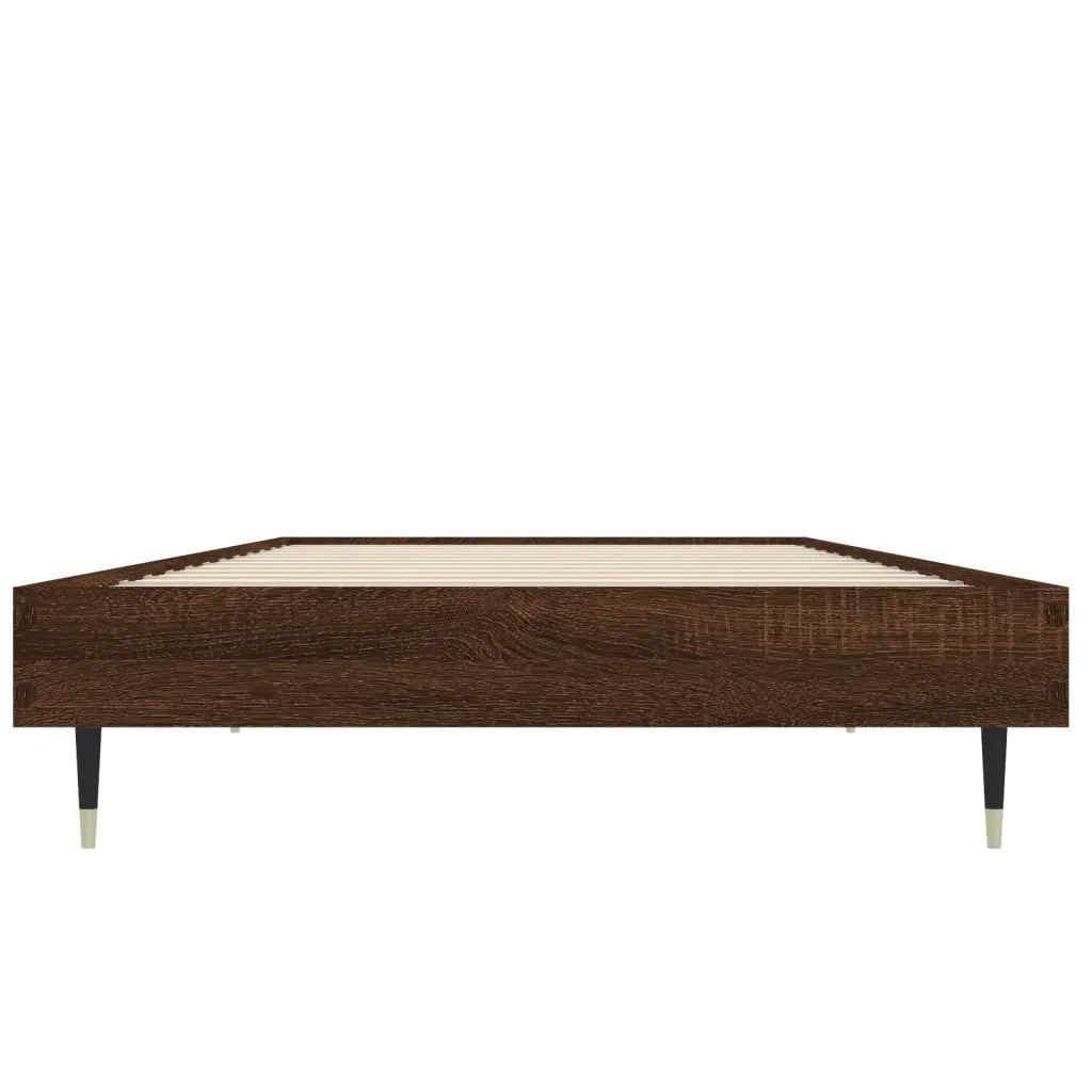 Giroletto senza Materasso-Struttura Letto Rovere Marrone 75x190cm in Truciolato 169279