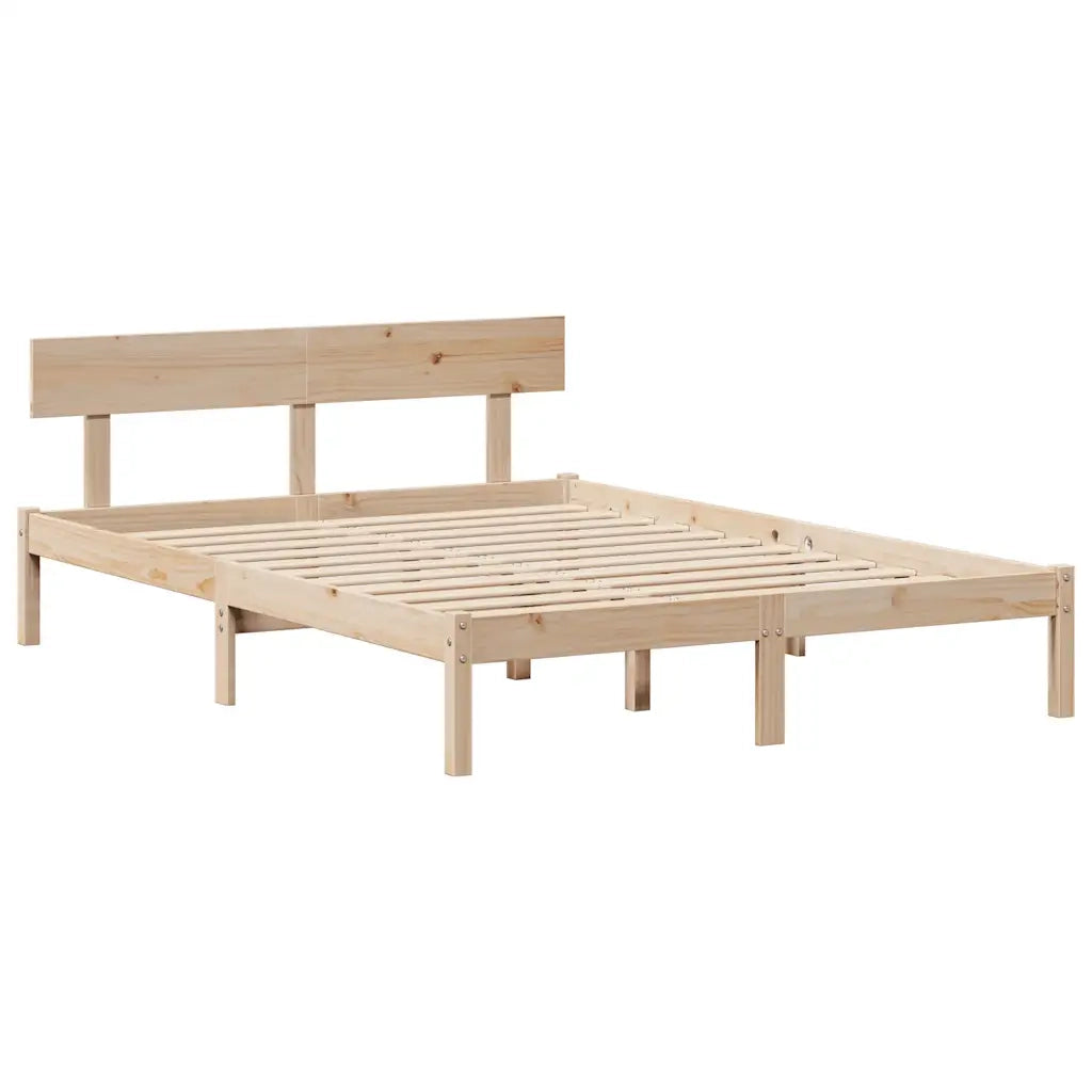 Letto Libreria senza Materasso 150x200 cm in Legno di Pino 3321810