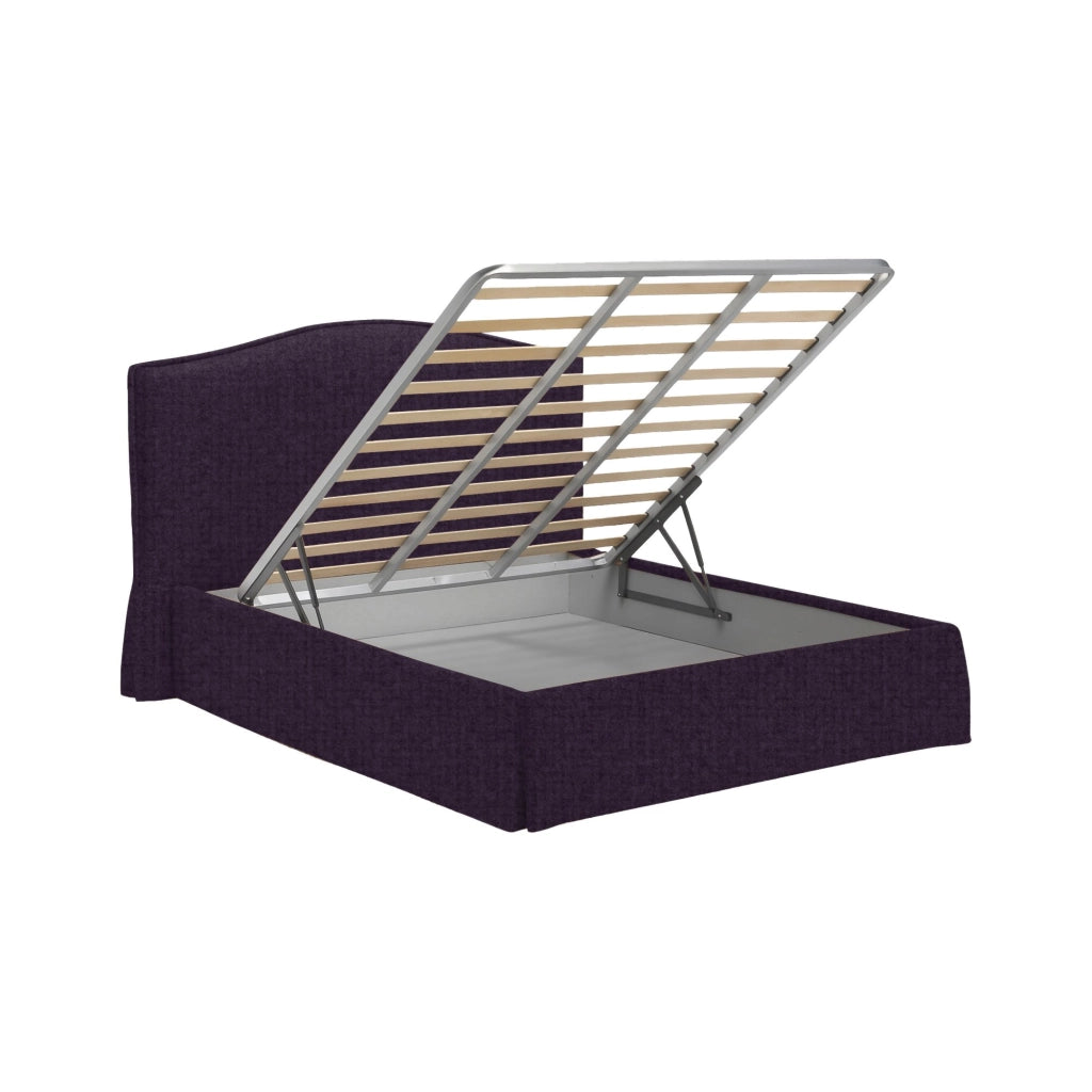 Runcorn, Letto Piazza e Mezza Sfoderabile Made in Italy, Viola