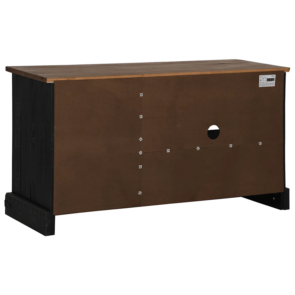 Mobile Porta TV HALDEN con Anta Scorrevole Nero 110x40x60 cm