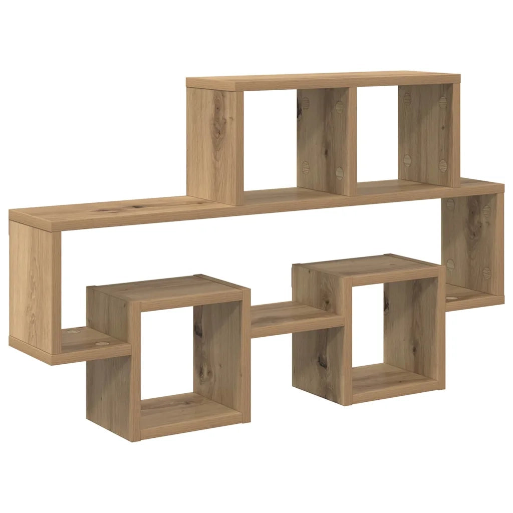 Scaffale da parete rovere artigianale 82 x 15 x 51 cm 875183