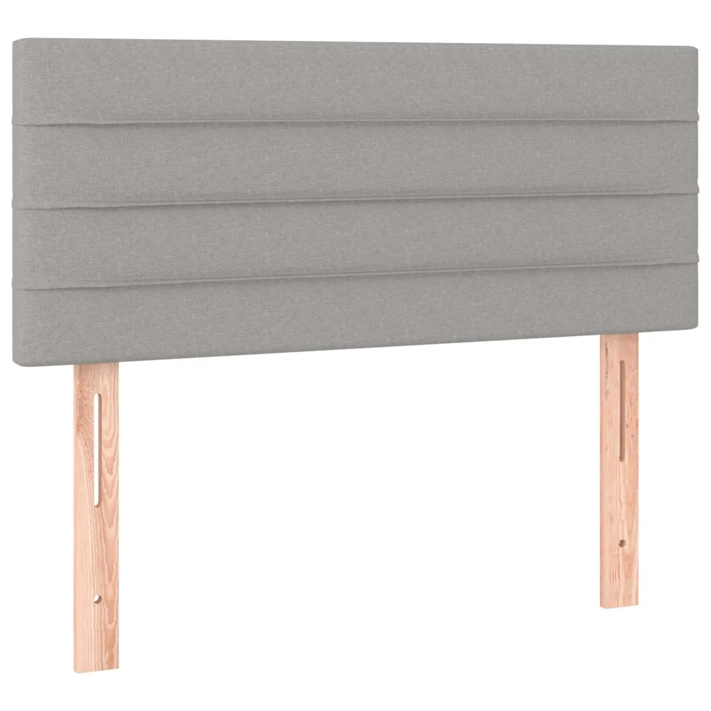 Letto a Molle Materasso e LED Grigio Chiaro 90x200 cm Tessuto 3133205