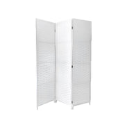 SEPARE' CON TRE PANNELLI IN PLASTICA BIANCO CON STRUTTURA IN LEGNO MISURE: 180X135CM
