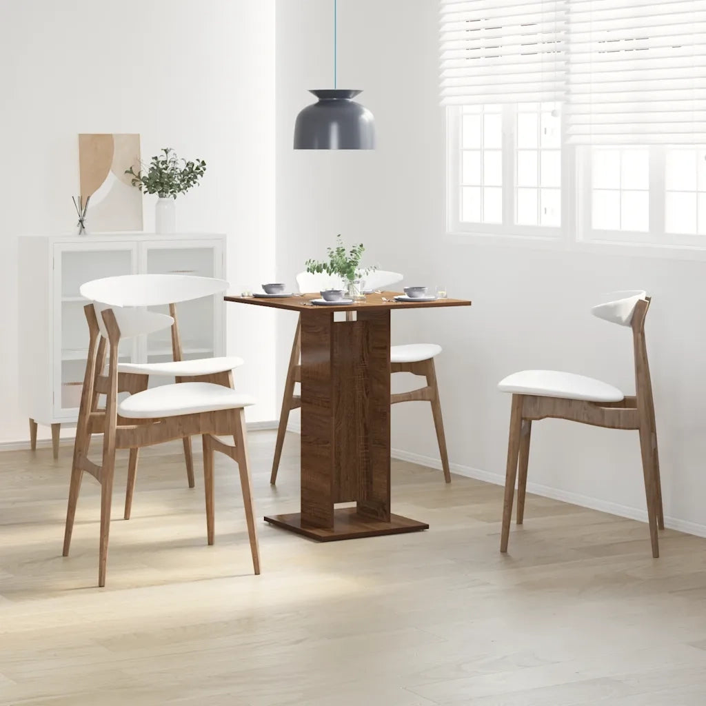 Tavolo da Bistrot Rovere Marrone 60x60x75 cm Legno Multistrato 815104