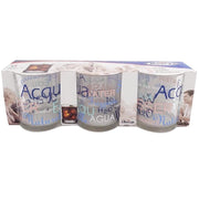 MAURY'S MIX WATER BICCHIERI PER ACQUA 3PZ IN VETRO CON SCRITTA