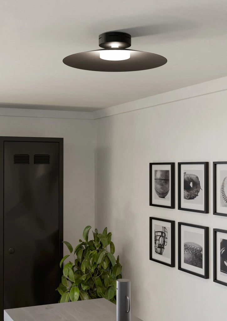 Plafoniera Industrial Minimal Conomavilla-Z Acciaio Nero Led 15,5W 2000Lm Ip20