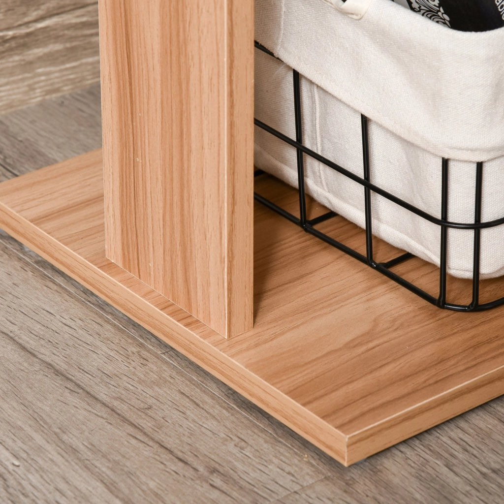 Scrivania Angolare Multiposizione con 5 Ripiani Legno 120x110x74,5 cm