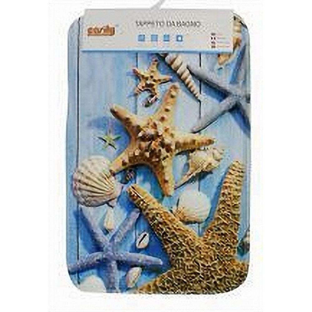 Trade Shop - Tappeto Tappetino In Tessuto Arredo Bagno Antiscivolo Stile Marino 40x60cm 79442 -