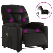 Poltrona Massaggiante | Sedia Relax Reclinabile Elettrica Nera in Similpelle