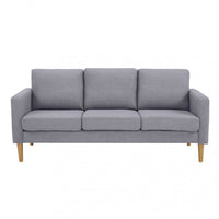 Divano 3 Posti Ramsey 180x73x82 h cm in Tessuto Grigio chiaro