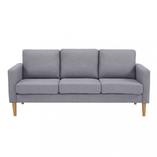 Divano 3 Posti Ramsey 180x73x82 h cm in Tessuto Grigio chiaro