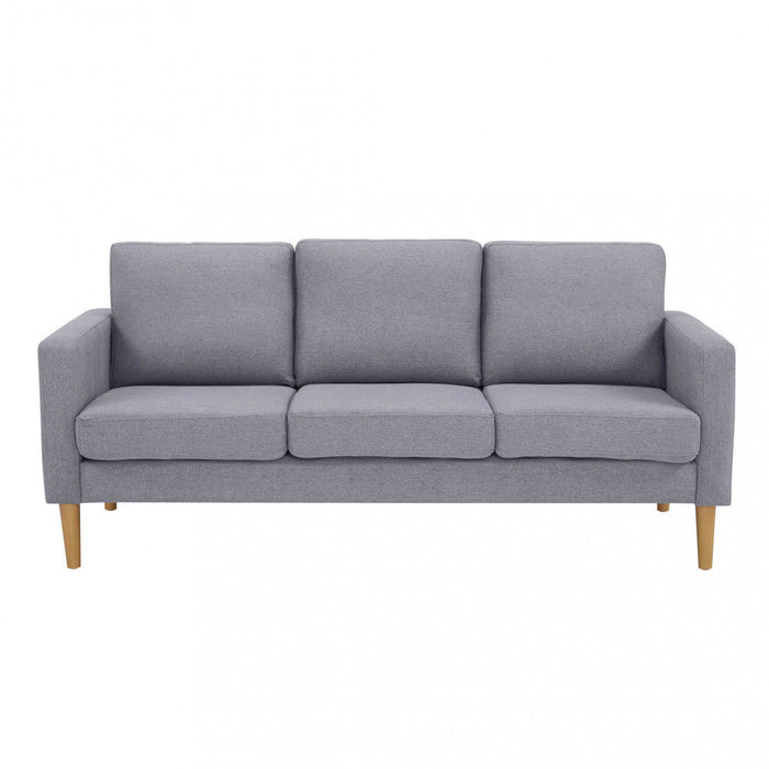 Divano 3 Posti Ramsey 180x73x82 h cm in Tessuto Grigio chiaro