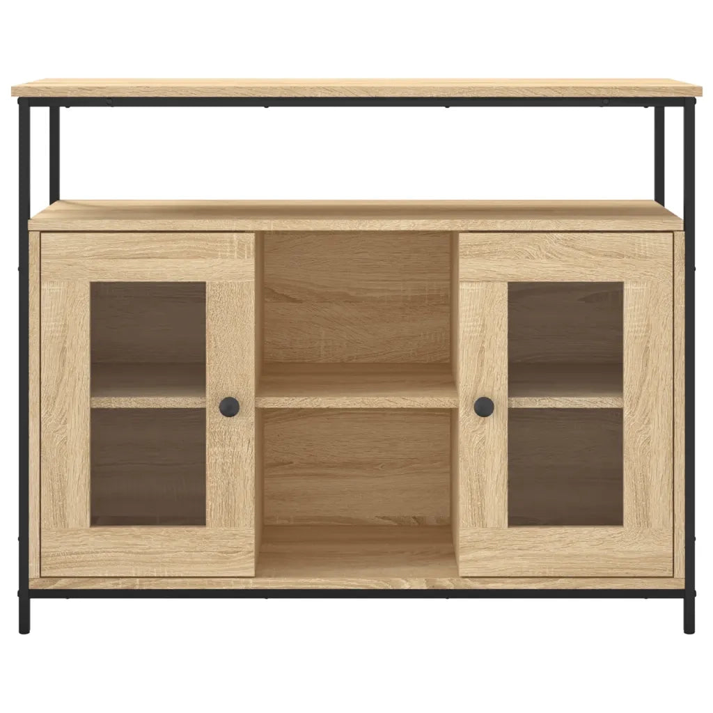 Credenza-Buffet-Armadio da cucina Rovere Sonoma 100x35x80 cm in Legno Multistrato 147406