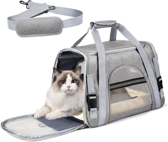 Transporttas per gatti e cani - Opvouwabile e respirabile con piastra rimovibile