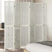 Divisorio Ambienti | Divider per stanze | Paravento 6Pannelli Bianco Legno Massello di Paulownia