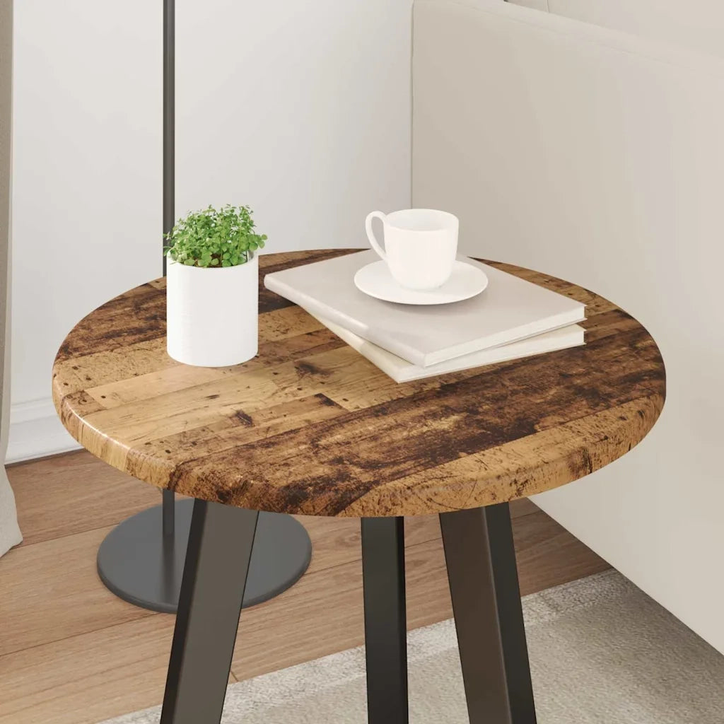 Piano del tavolo Legno vecchio Ø 40 x 1,5 cm Legno multistrato 880389