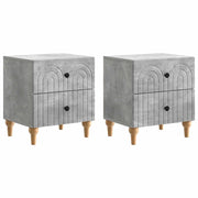 Armadio da Notte 2 pcs Grigio Cemento 43 x 34,5 x 48 cm