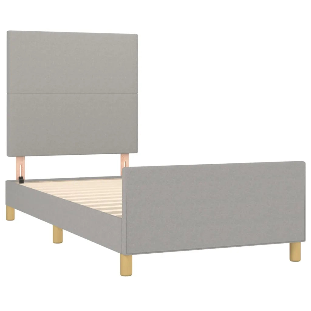Giroletto senza Materasso Grigio Chiaro 100x200 cm Tessuto 3124871