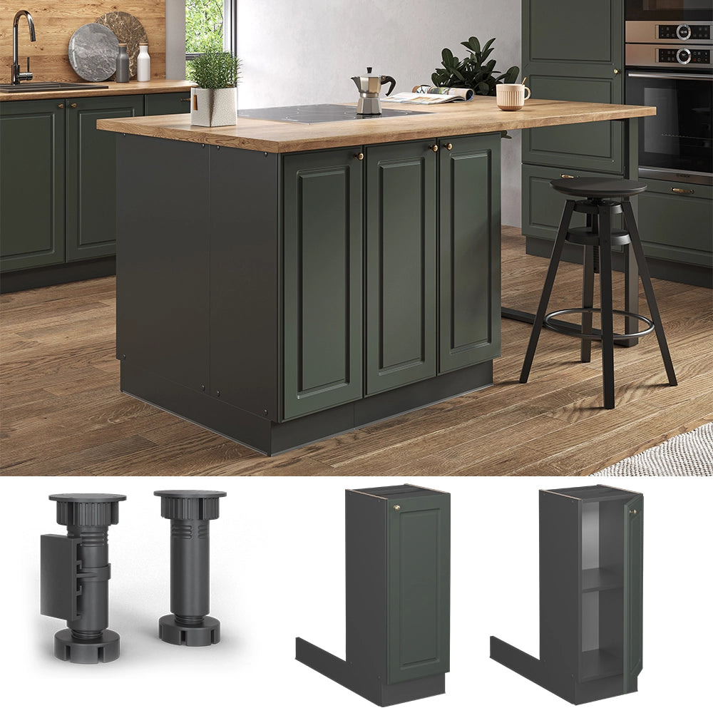Vicco Isola cucina Verde-oro Country House 30 cm senza piano di lavoro