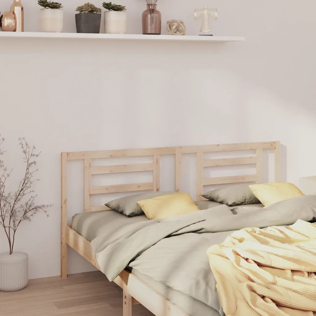 Testiera per Letto-Testata-Testiera Decorativa 206x4x100 cm in Legno Massello di Pino 588464