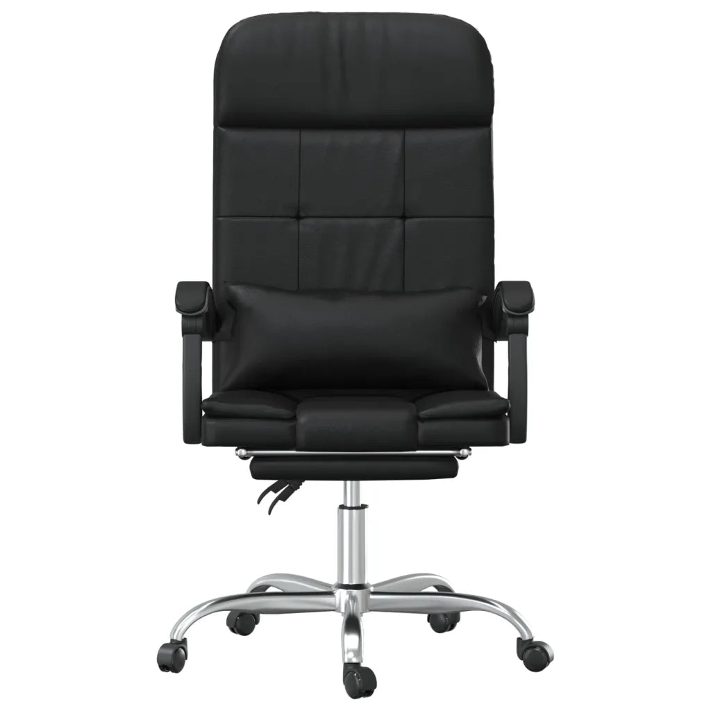 Poltrona da Ufficio Massaggiante Reclinabile Nera in Similpelle cod mxl 27714