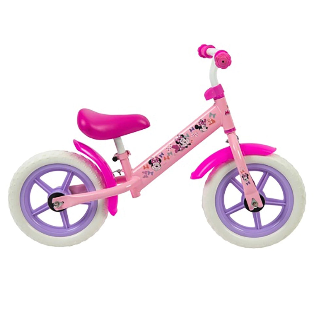 Bicicletta Senza Pedali Balance Bike per Bambini 10 Pollici Età 2-3 Anni Disney Minnie Lilla