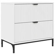 Comodino | Armadio da Notte | Mobiletto da notte Bianco 63.5 x 36 x 61 cm Legno multistrato
