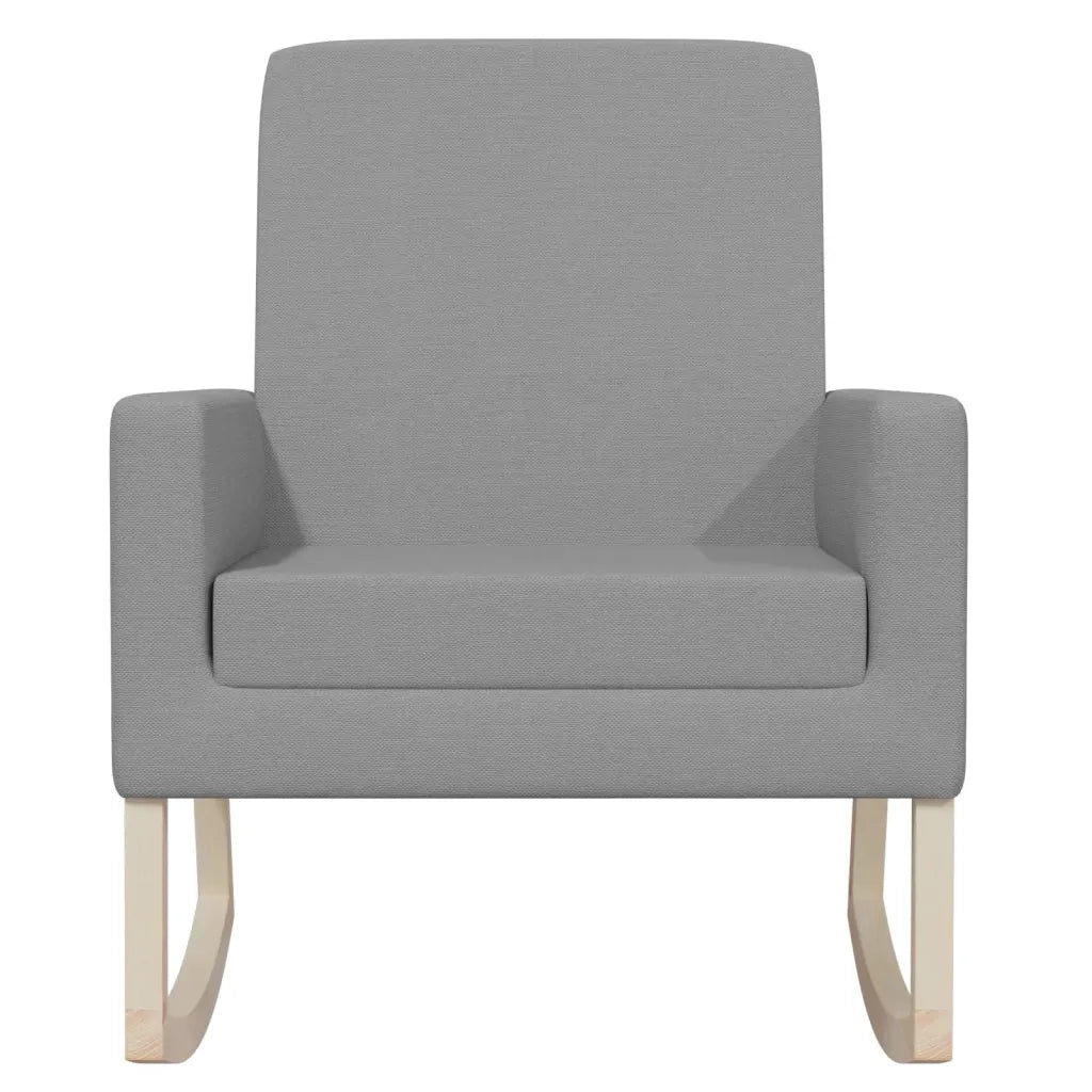 Sedia a Dondolo Grigio Chiaro in Tessuto CFW4106080