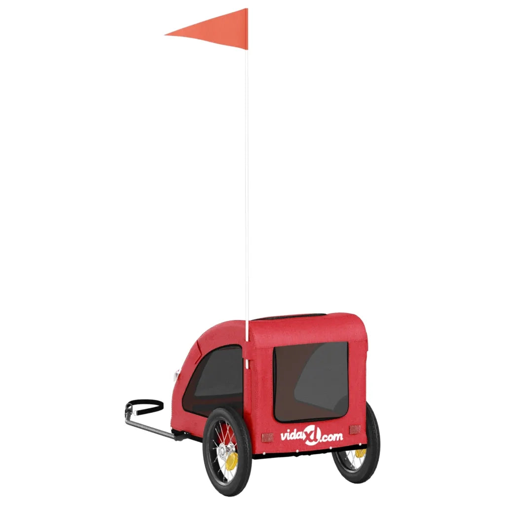 Rimorchio da Bici per Animali Rosso Oxford e Ferro CFW4455820