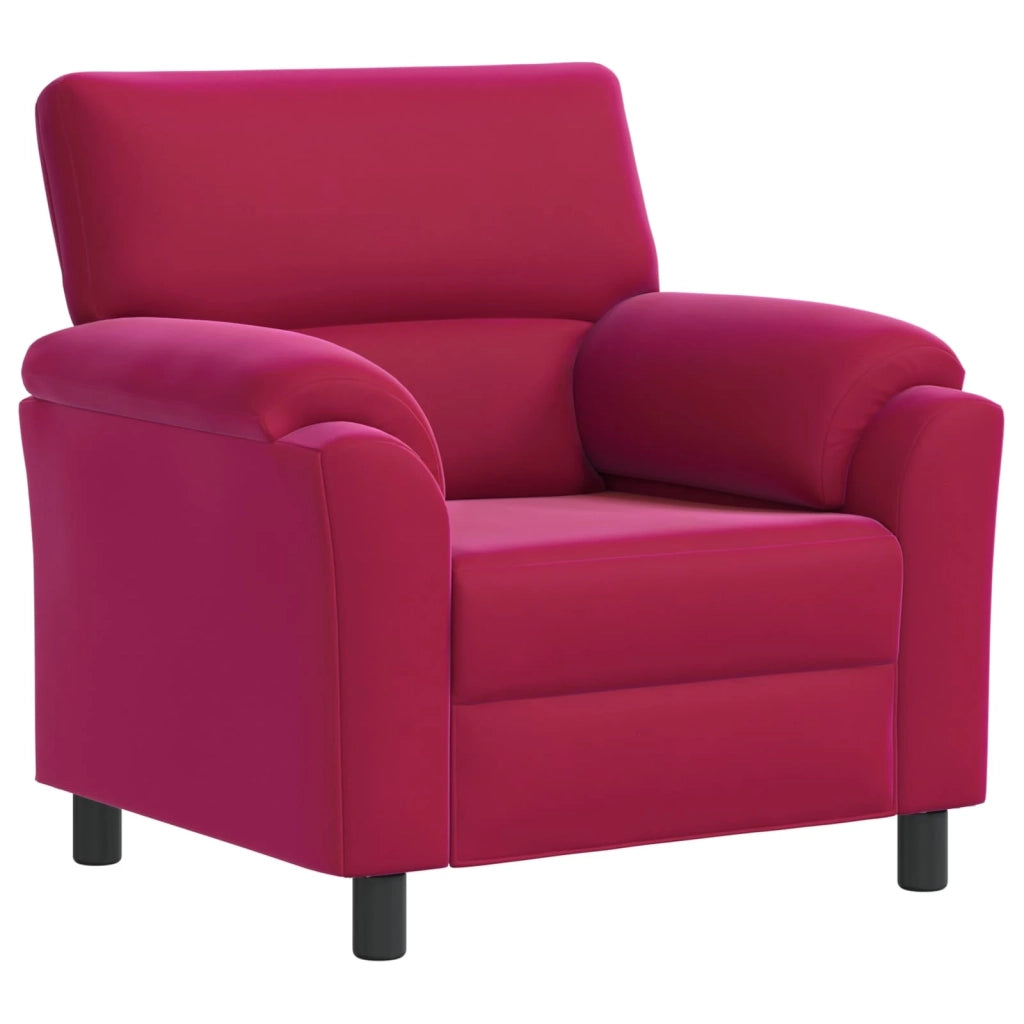 Divano Rosso Vino 94 x 85 x 93 cm Velluto 42040812
