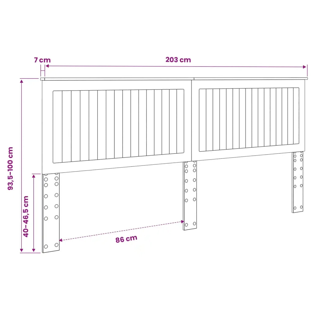 Testiera con testiera Rovere fumé 200 cm Legno multistrato 887720