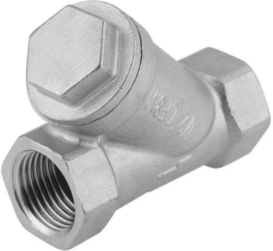 Filtro Y in acciaio inossidabile - pompa di filtrazione - resistente agli urti - 1/2" PT - dimensioni 7x6x2,5 cm - adatto per acqua/gas