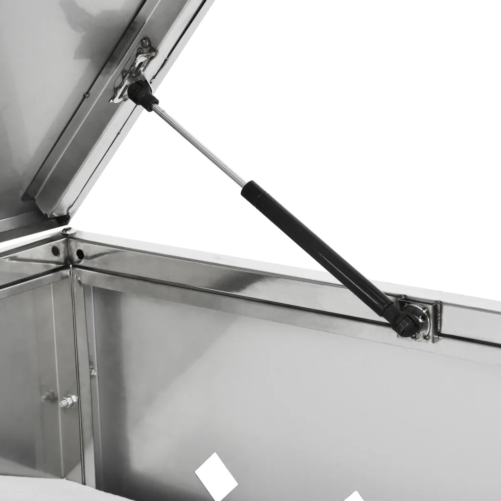 Copribidone per Spazzatura Quadruplo 240 L in Acciaio Inox 145382