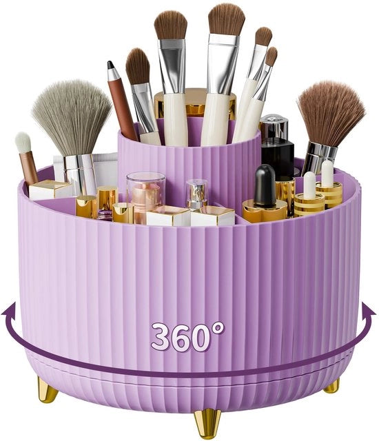 360° giroscopico supporto per penne, organizzatore per ufficio con 5 compartimenti, supporto per penne, cassetto di archiviazione per attrezzi artistici per la casa, ufficio, organizzatore per ufficio e organizzatore per attrezzi per ufficio (blu)