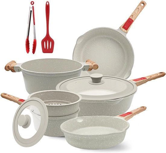 Set di padelle antiaderente da 10 pezzi - utensili da cucina