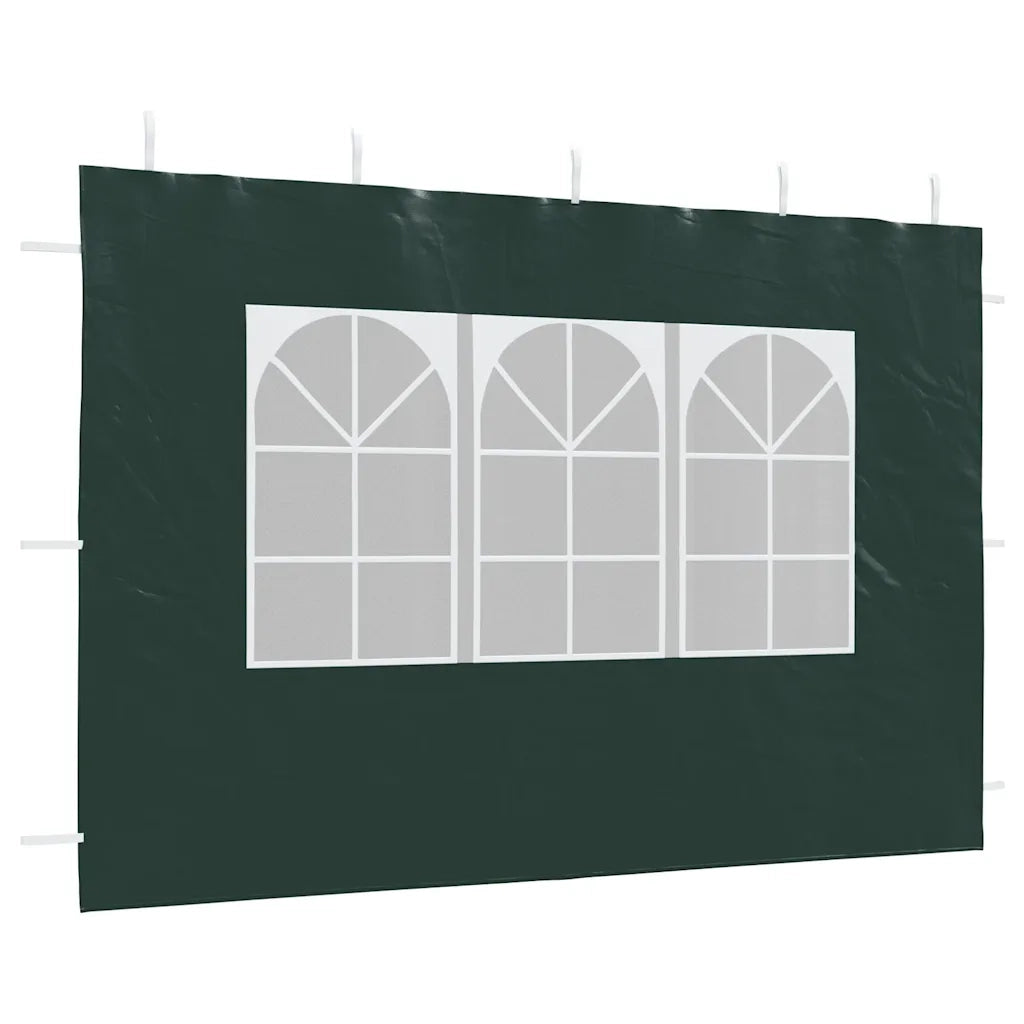 Parete per Tendostruttura in PE 2 pz con Finestra Verde CFW7181076
