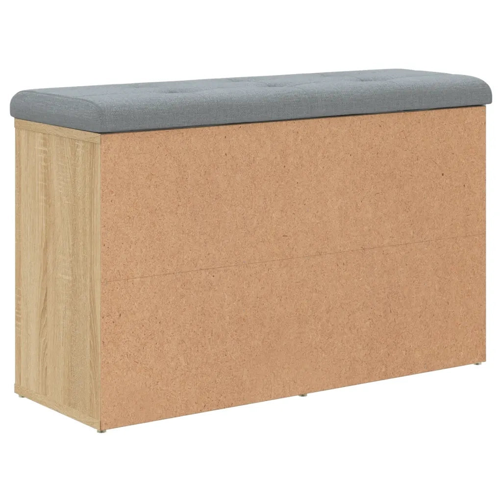Panca-Sgabello Scarpiera Rovere Sonoma 82x32x50 cm Legno Agglomerato