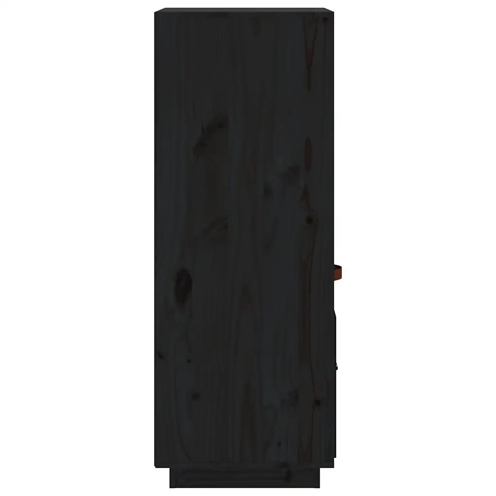 Credenza | Madia | Buffet da pranzo | Armadio da pranzo Nera 34x40x108,5 cm in Legno Massello di Pino