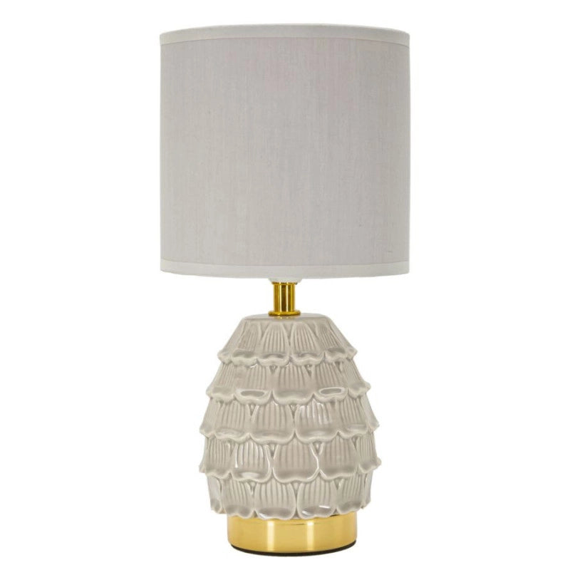Lampadelle A Da Comodino Pigny Grigia cm ø 15x30,5