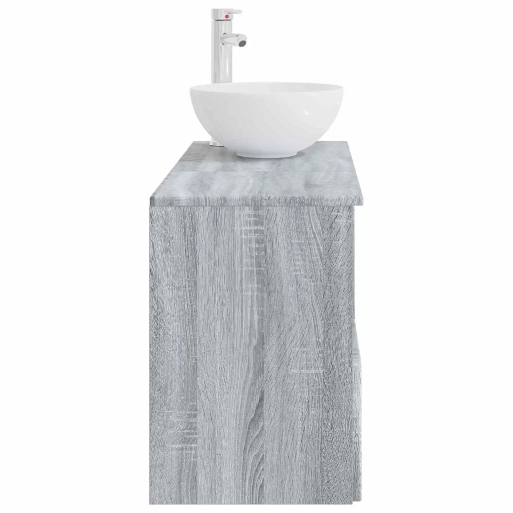 Set di mobili per il bagno 2 pz Sonoma grigio 3404030