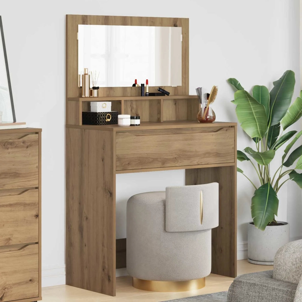 Tavoli da Trucco per Camera da Letto Rovere artigianale 888986