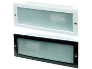 FARETTI A INCASSO RETTANGOLARI IN ALLUMINIO PER ESTERNO  60w IP54 mm.234x100x80h. nero    SYNTESY