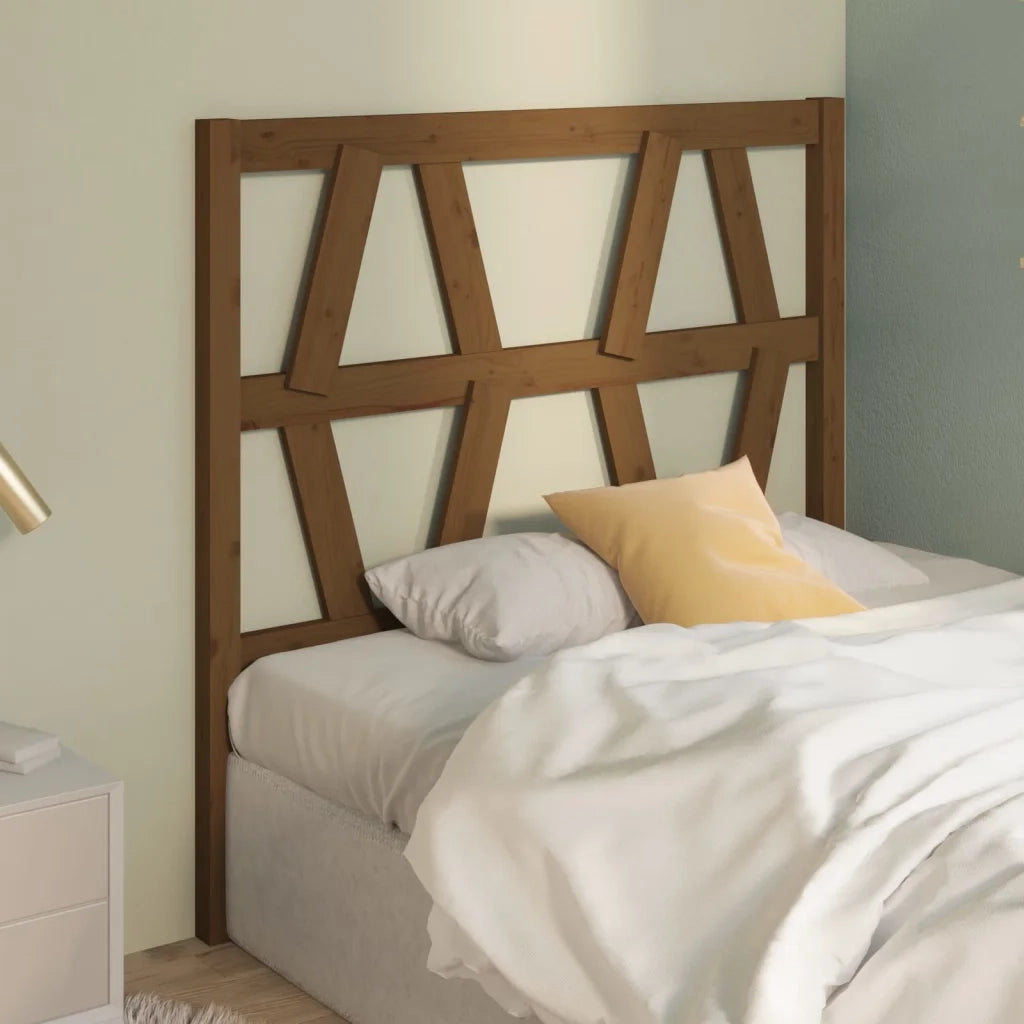 Testiera per Letto ambra 81x4x100 cm in Legno Massello di Pino 818598