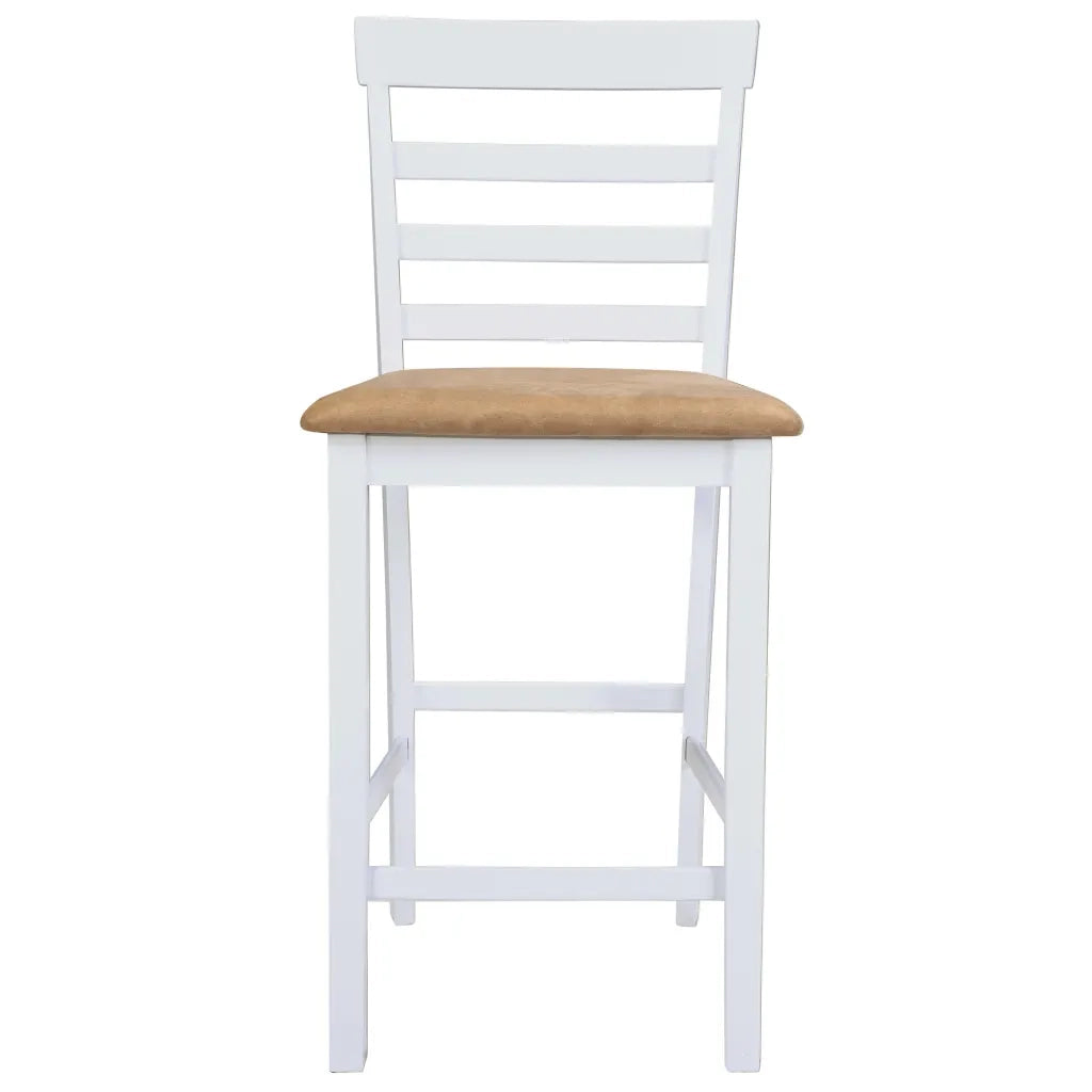 Set Tavolo da Bar in Legno Bianco e 4 Sedie da Bar 271832