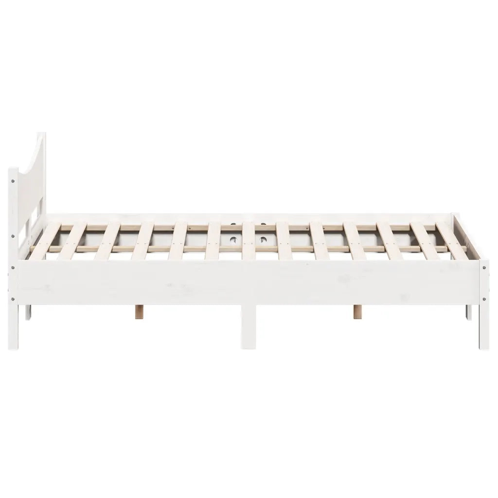 Giroletto senza Materasso Bianco 160x200 cm Legno Massello Pino 3216364