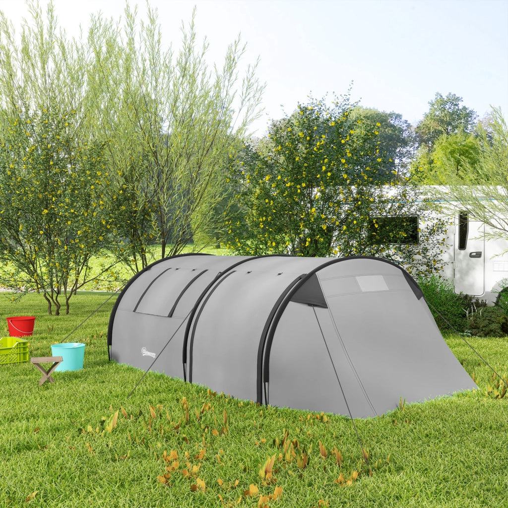 Tenda da campeggio 3-4 persone ¨C zephmum ¨C grigio 3000mm