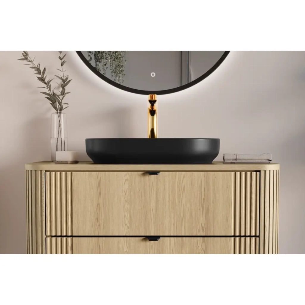 Set da bagno KORI : mobile sottolavabo 100cm + piano lavabo