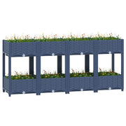 Fioriera Rialzata-Vaso da Esterno-Fioriera Elevata 160x40x71 cm in Polipropilene 592267