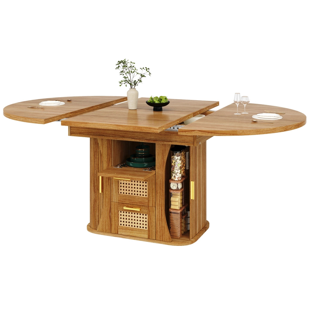 Tavolo da pranzo allungabile 118-158 cm con cassetti